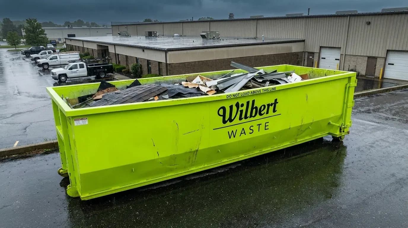 30-yard roll-off dumpster from Wilbert Waste
