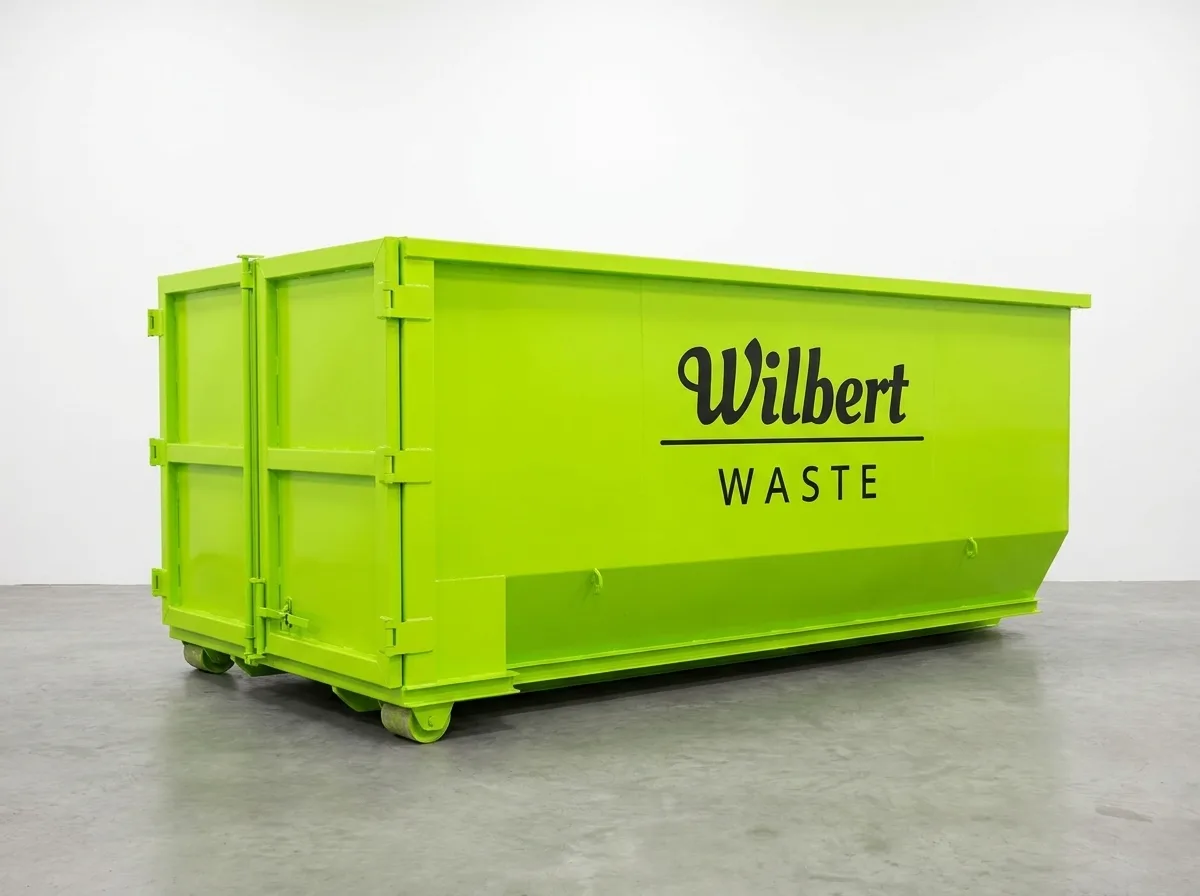 Low-wall 10-yard roll-off container, easy to load by hand